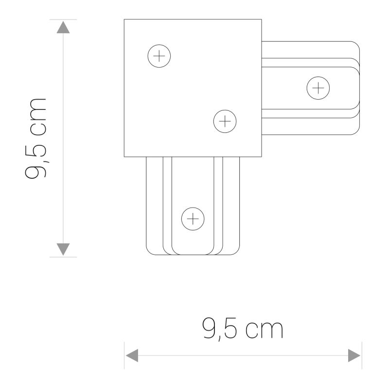 PROFILE RECESSED L-CONNECTOR WHITE 8970 1F