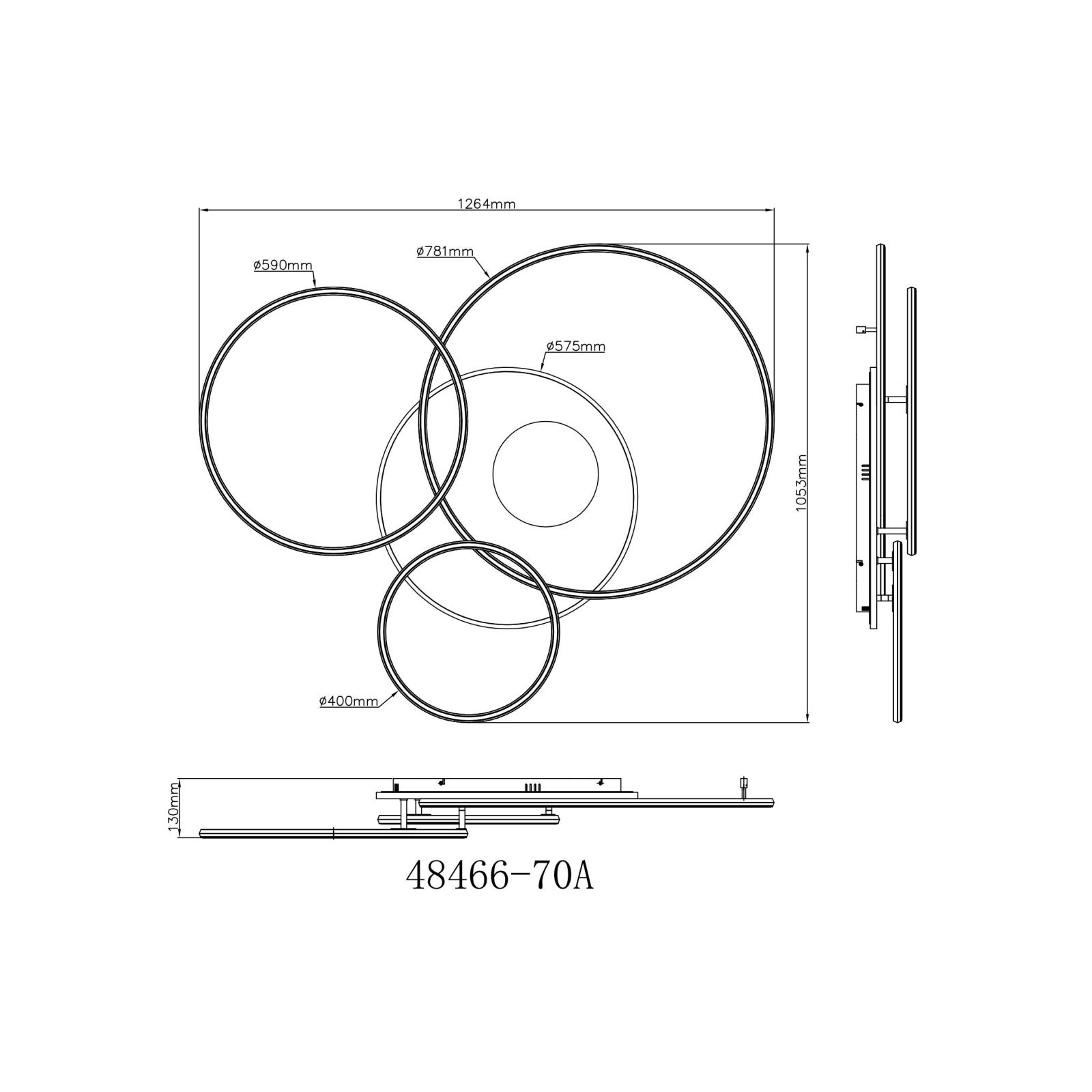 GLOBO INVERTINA 48466-70A stropné svietidlo
