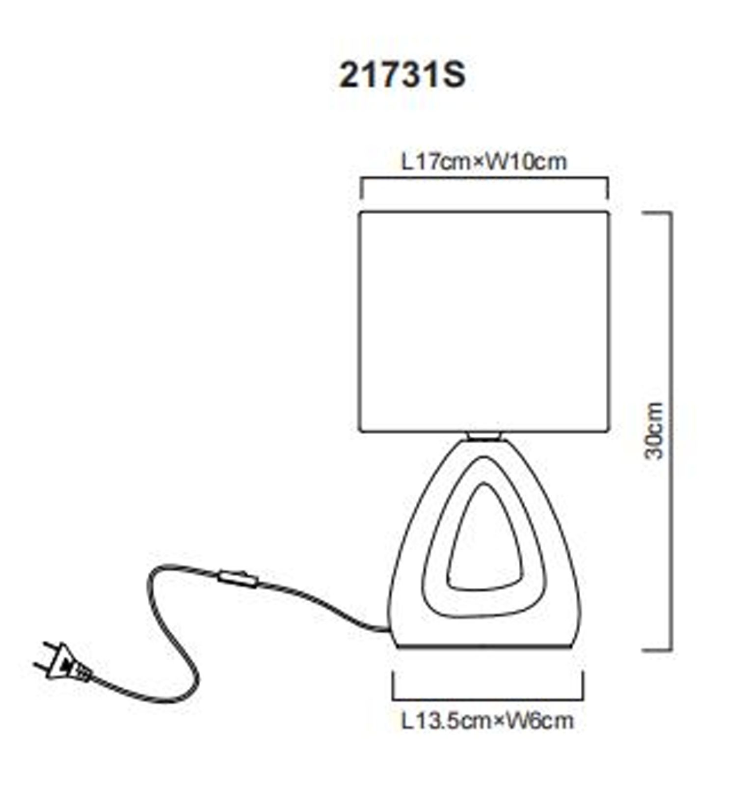 GLOBO TRIANGLE 21731S stolová lampa