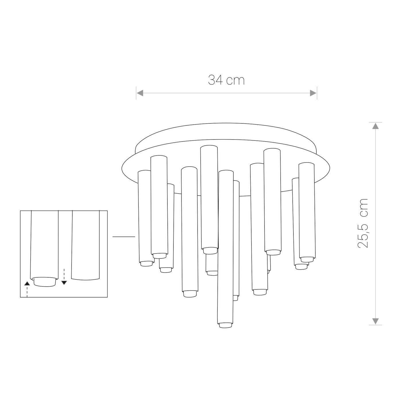 STALACTITE XIII 9054, ø=34 cm