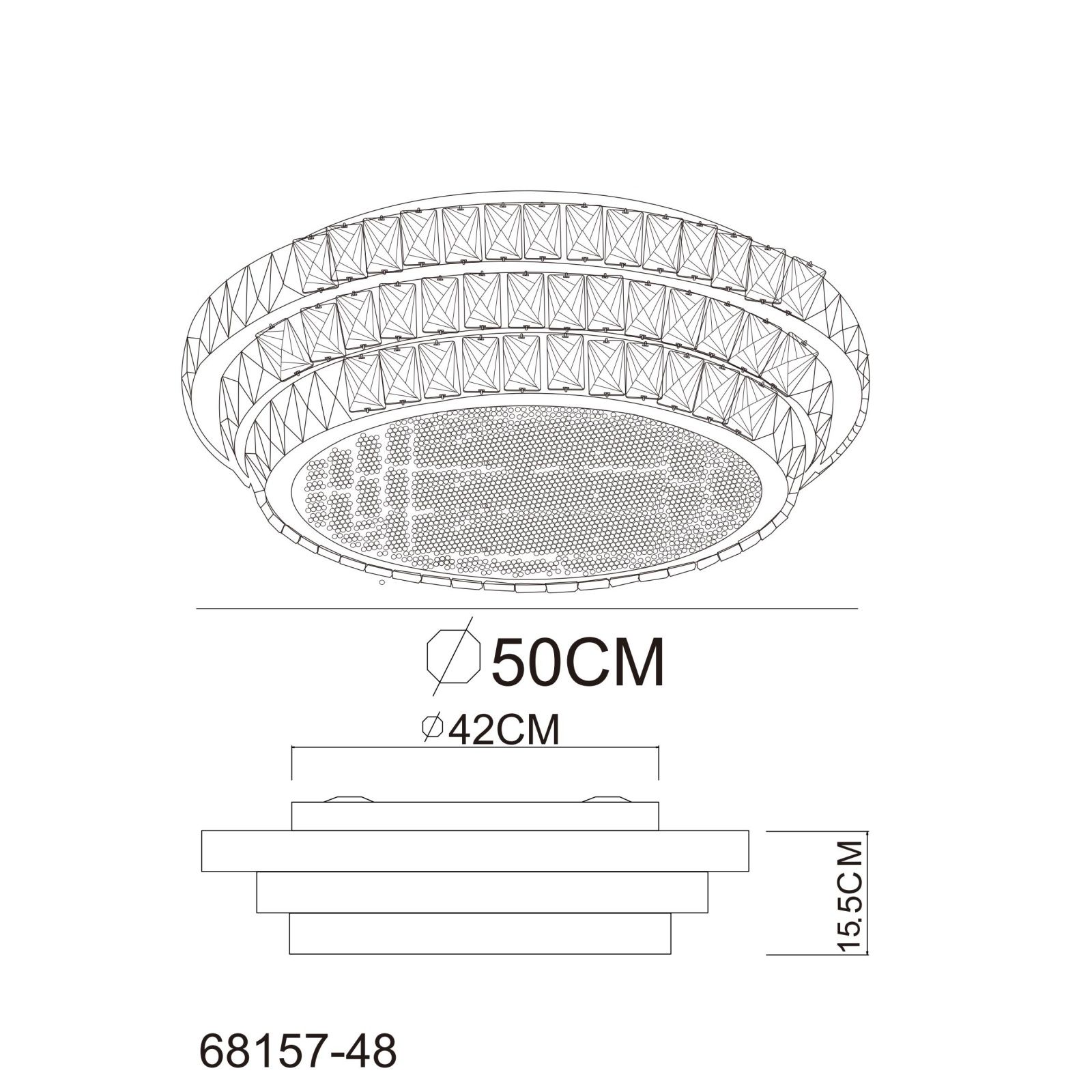 GLOBO KLARA 68157-48 stropné svietidlo
