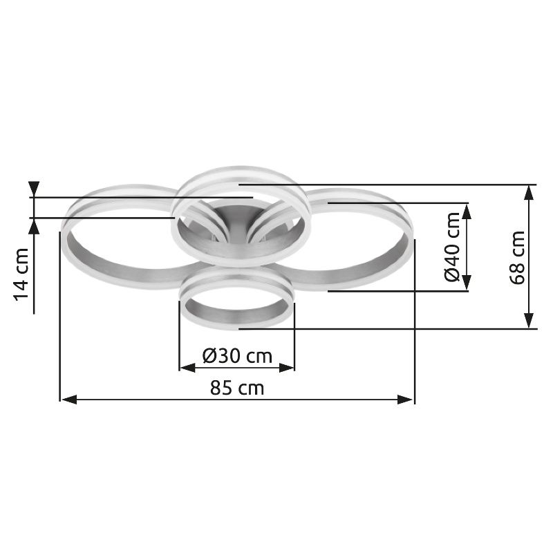 GLOBO RUBIO 67260-90 stropné svietidlo