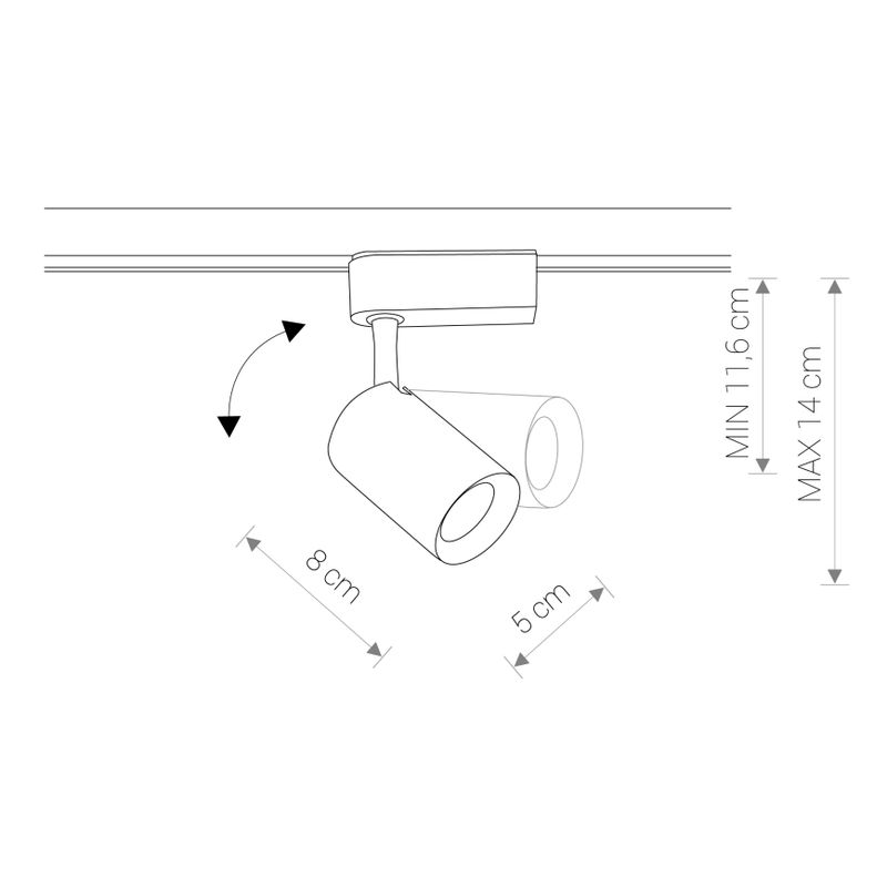 IRIS LED BLACK 8996, 3000K, 430lm, 30 000h 1F