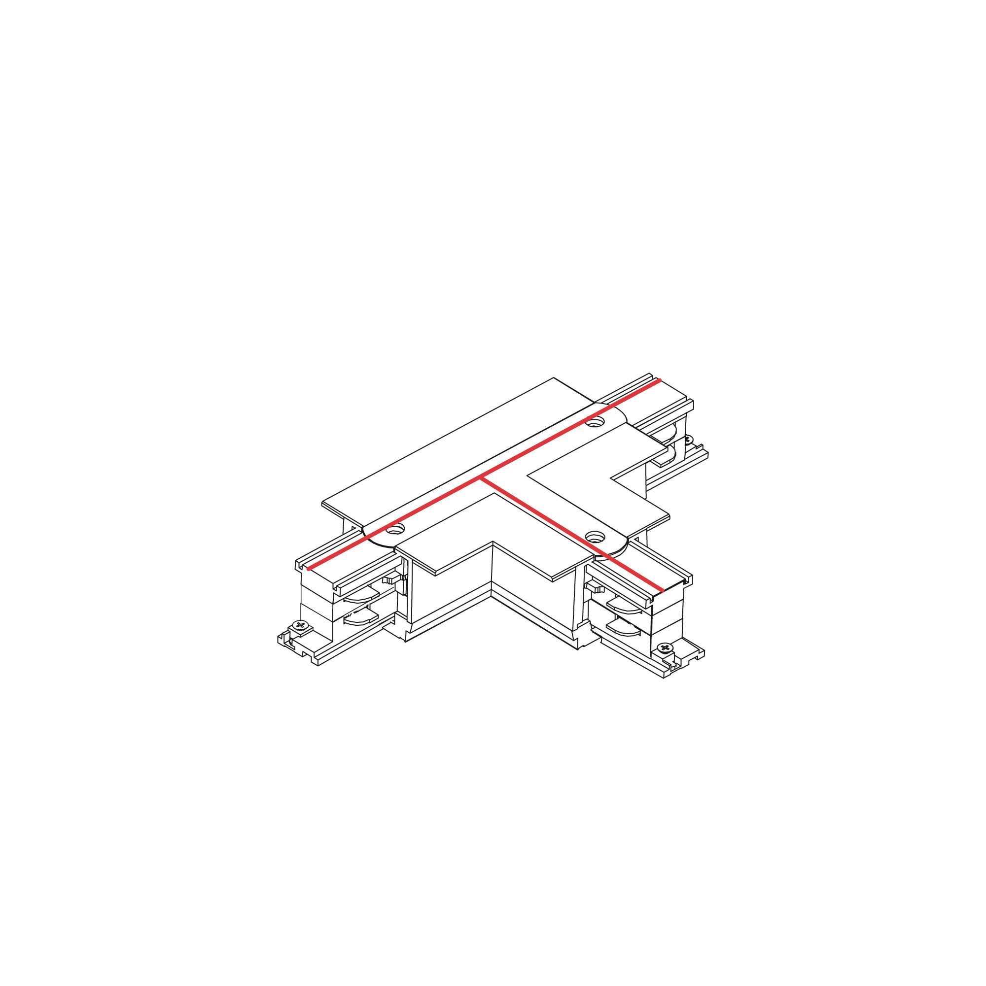 CTLS RECESSED POWER T CONNECTOR, RIGHT 2 (T-R2) WHITE 8681 3F