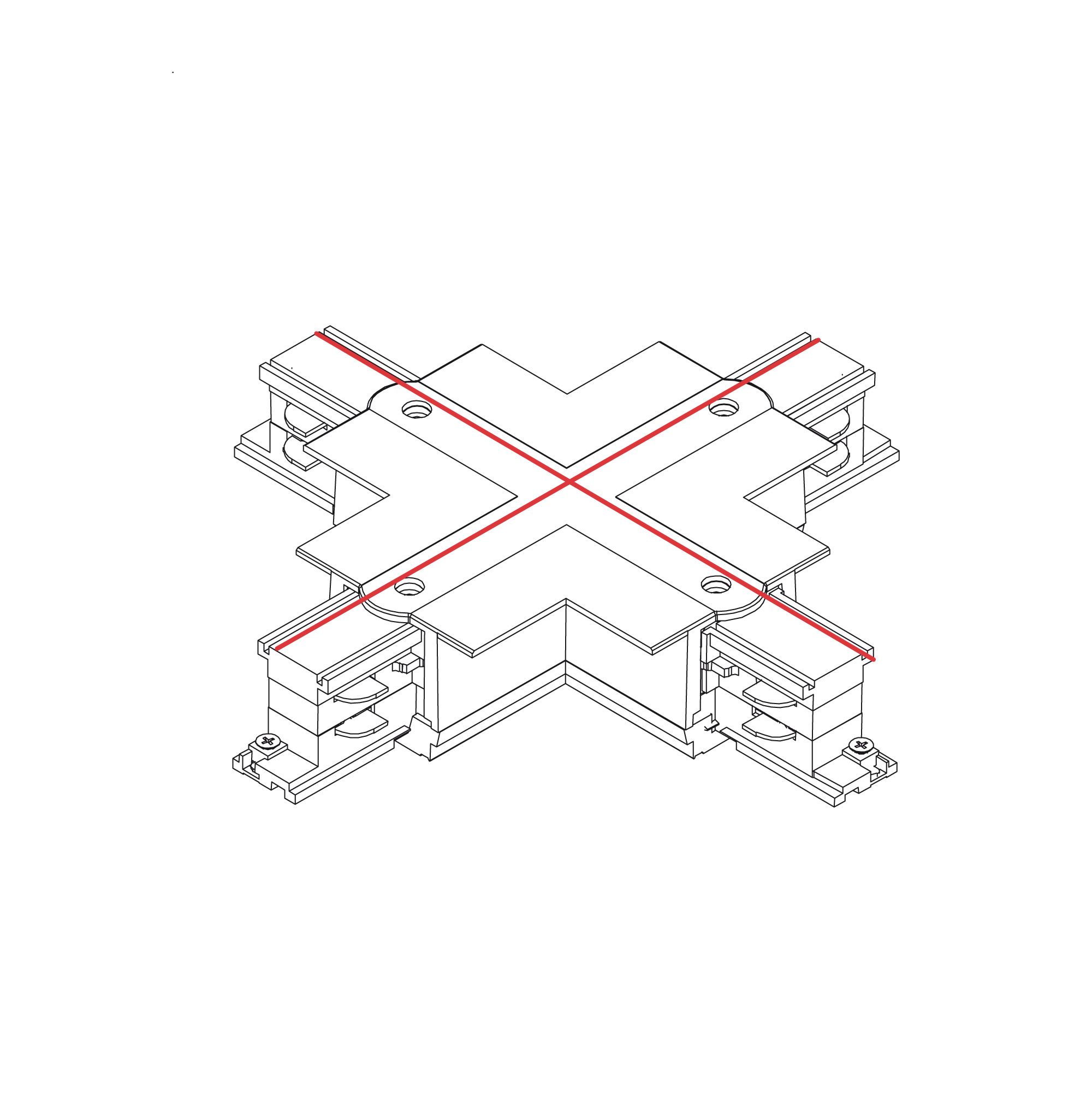 CTLS RECESSED POWER X CONNECTOR WHITE 8678 3F