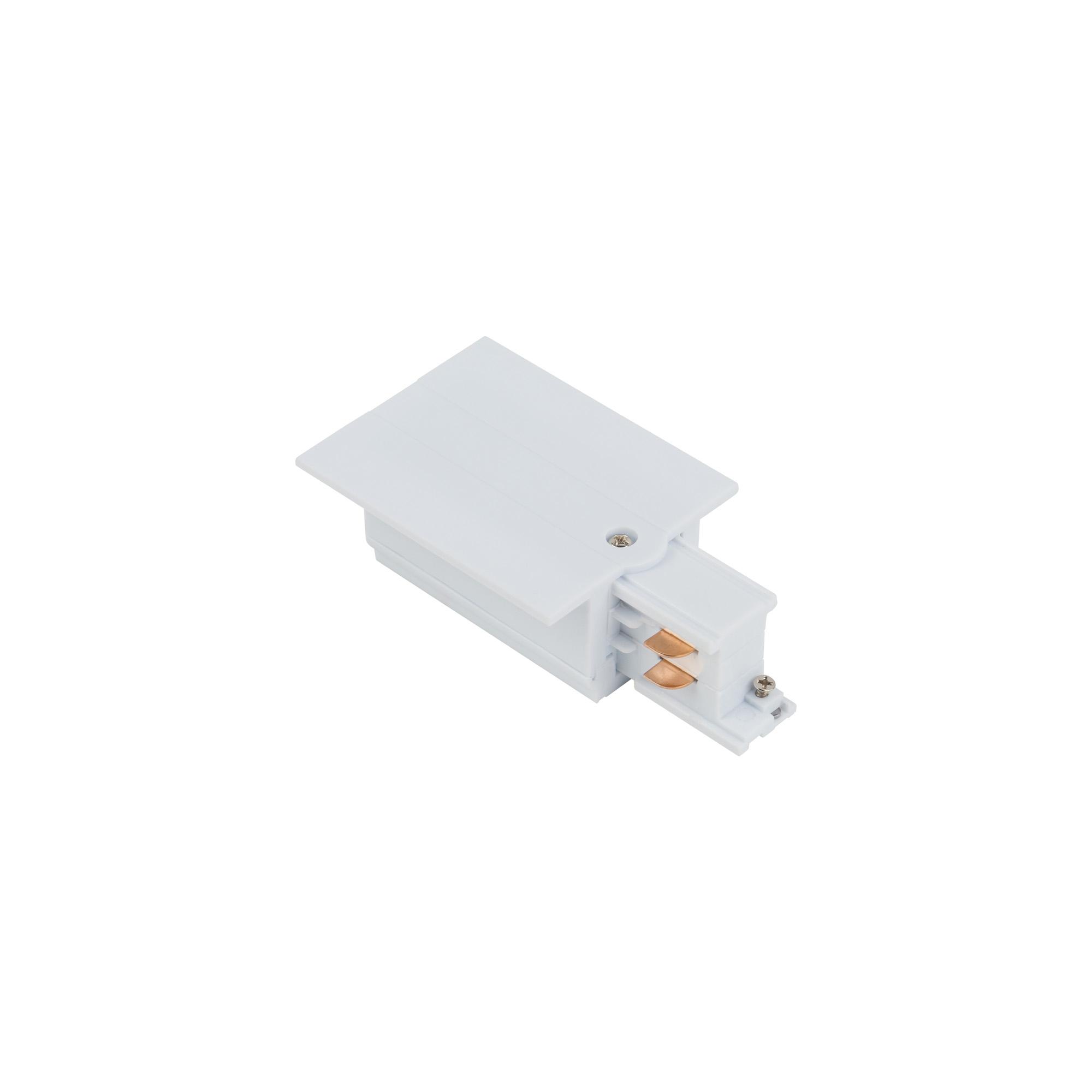 CTLS RECESSED POWER END CAP, LEFT (PE-L) WHITE 8234 3F-0