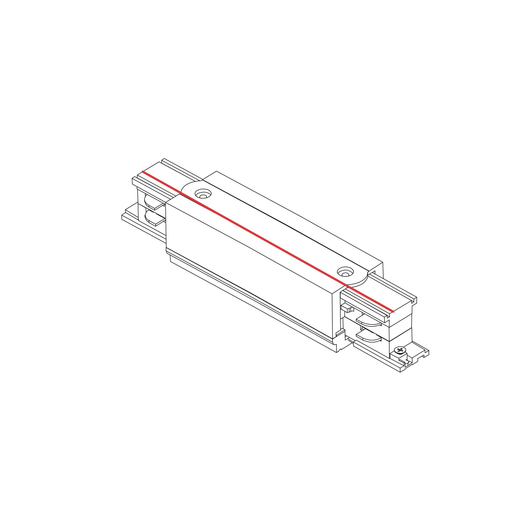 CTLS POWER STRAIGHT CONNECTOR BLACK 8708 3F