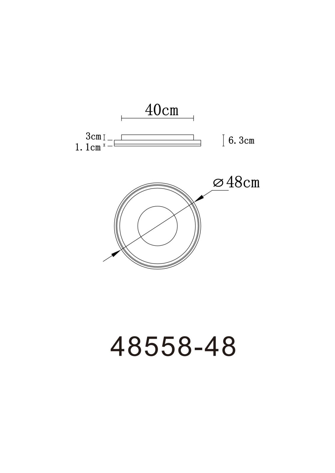 GLOBO EILA 48558-48 stropné svietidlo