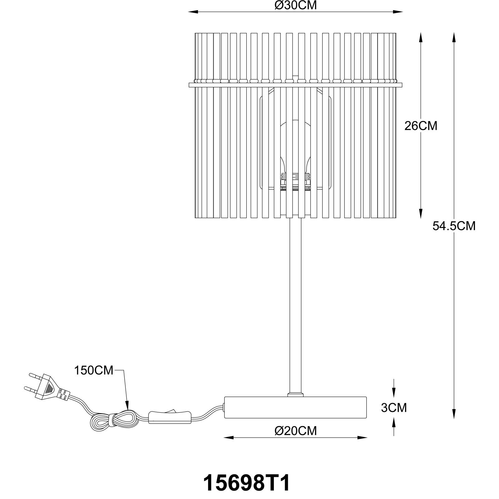 GLOBO GORLEY 15698T1 stolová lampa
