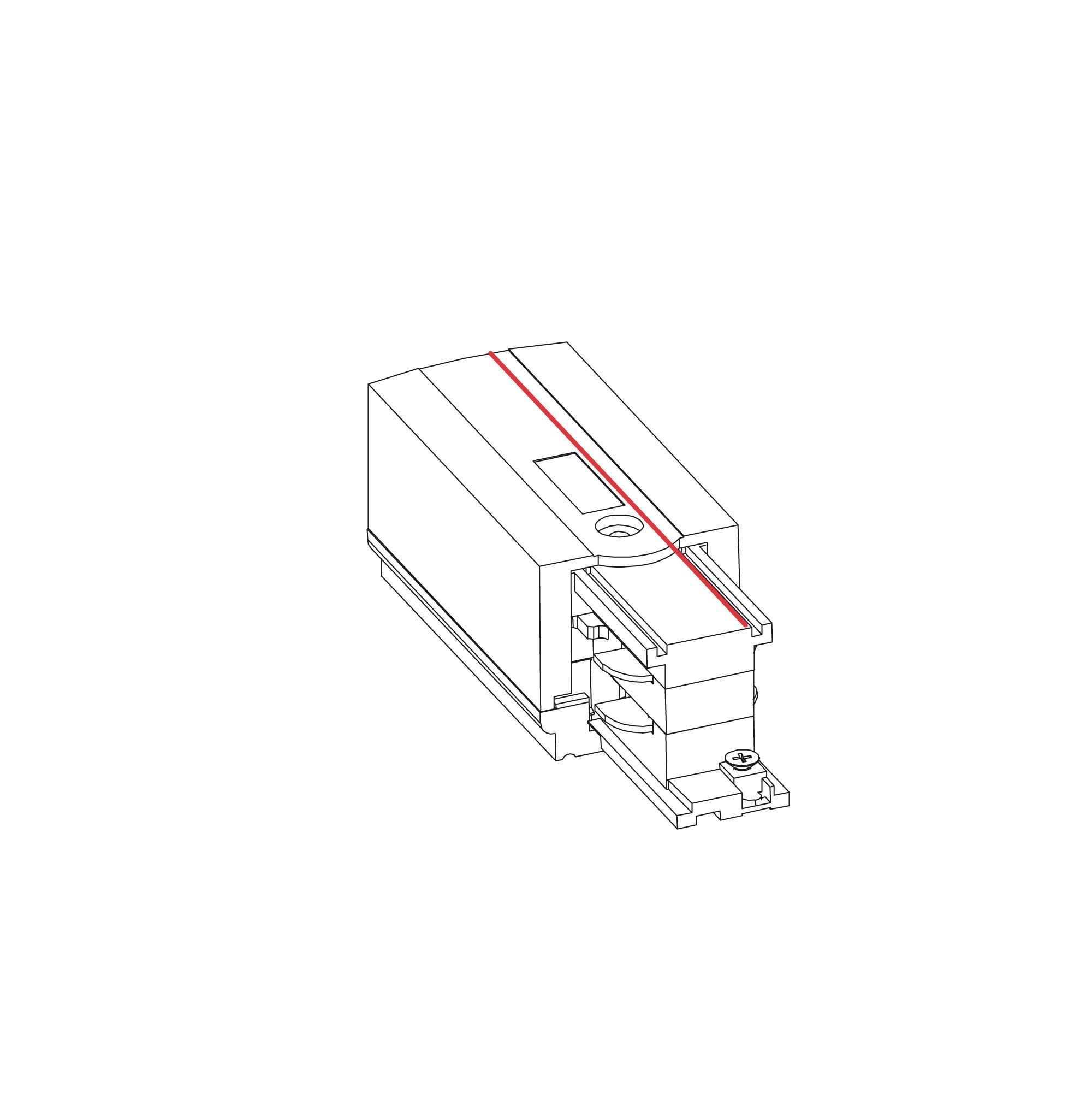 CTLS POWER END CAP LEFT WHITE (PE-L) 8232 3F
