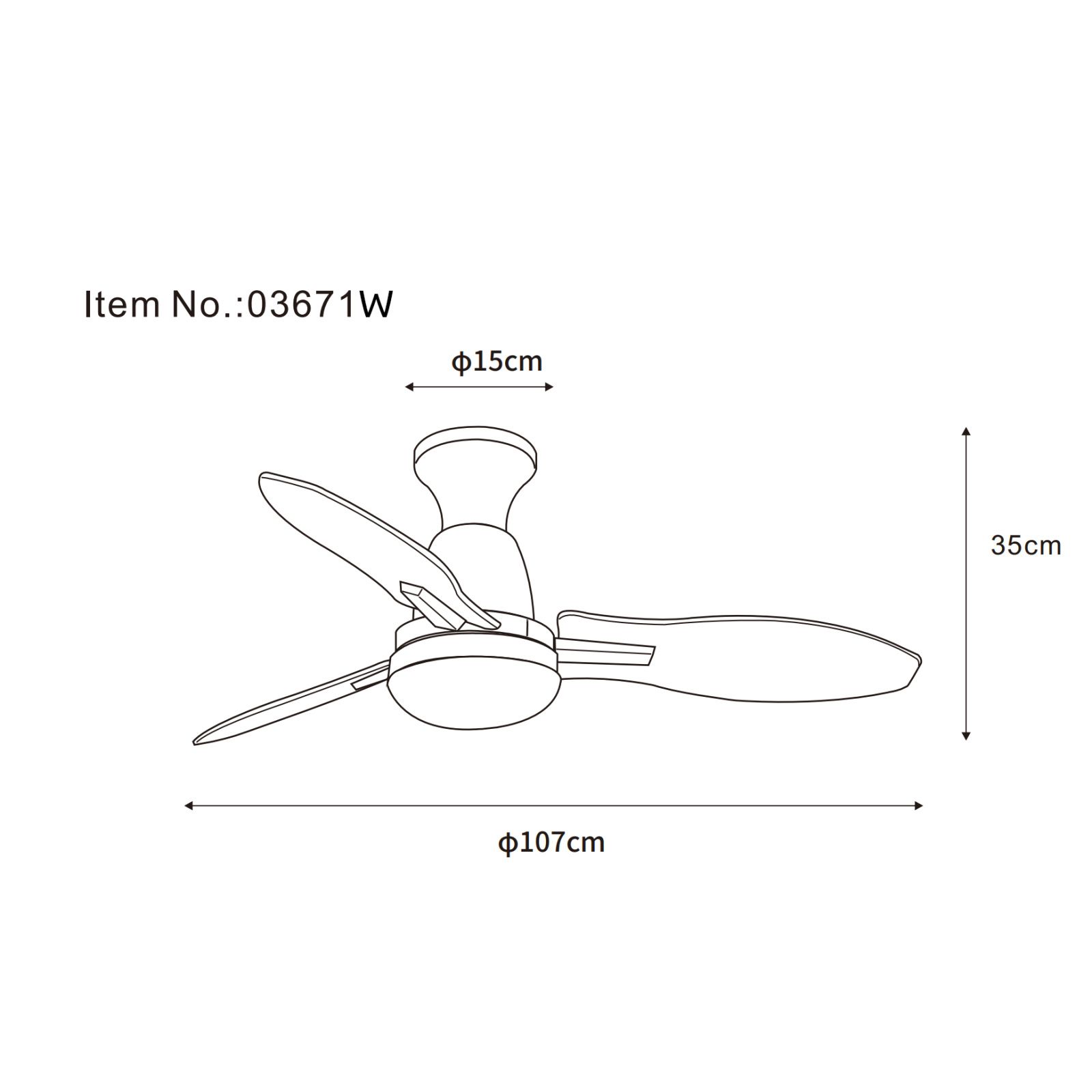 GLOBO GALE 03671W ventilátor