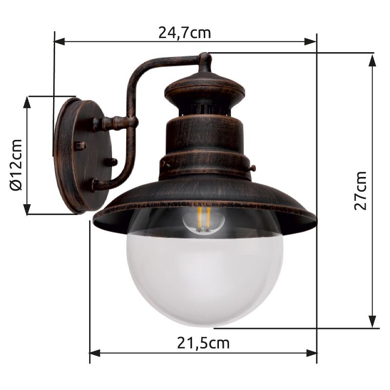 GLOBO SELLA 3272R vonkajšie svietidlo