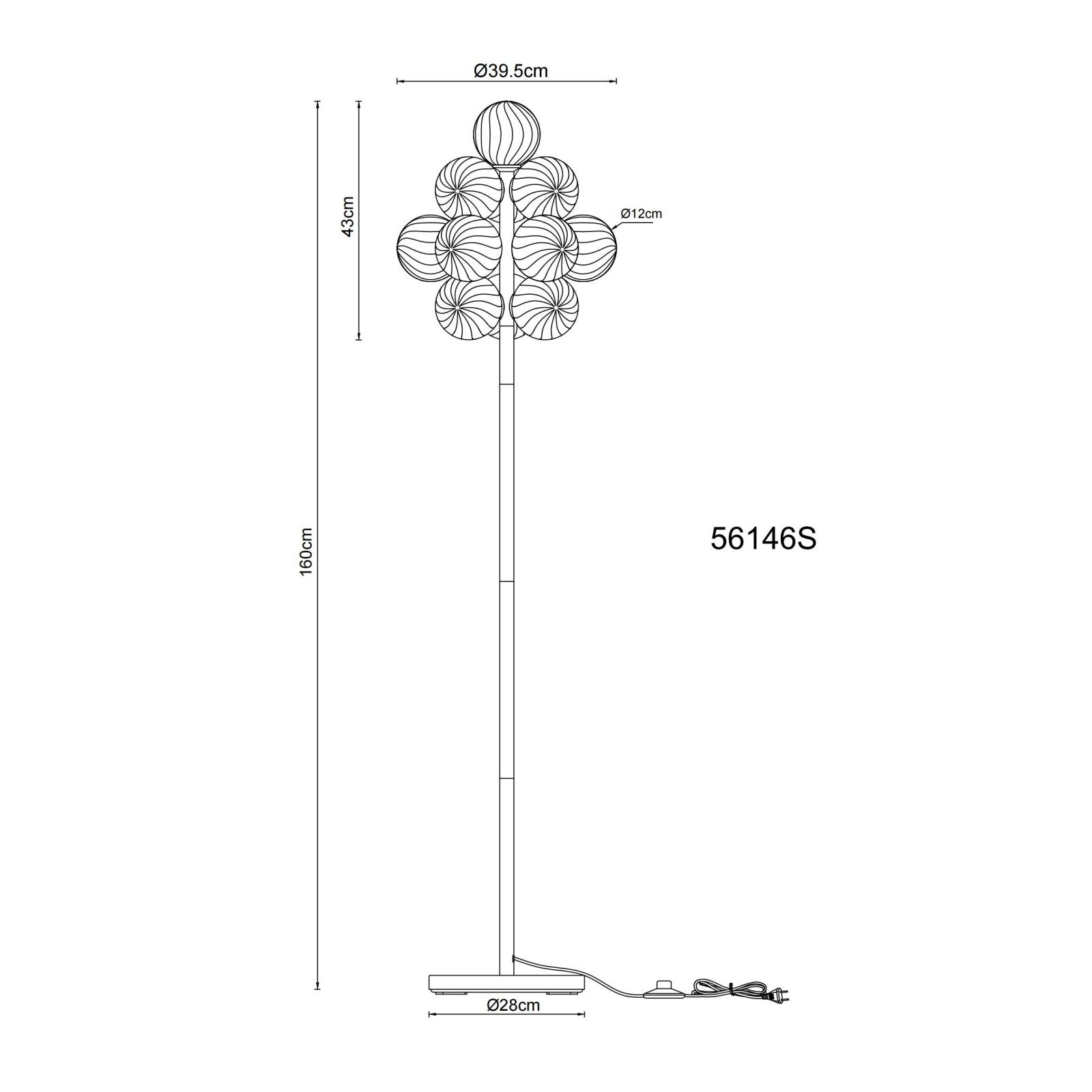 GLOBO CONOR 56146S stojanová lampa