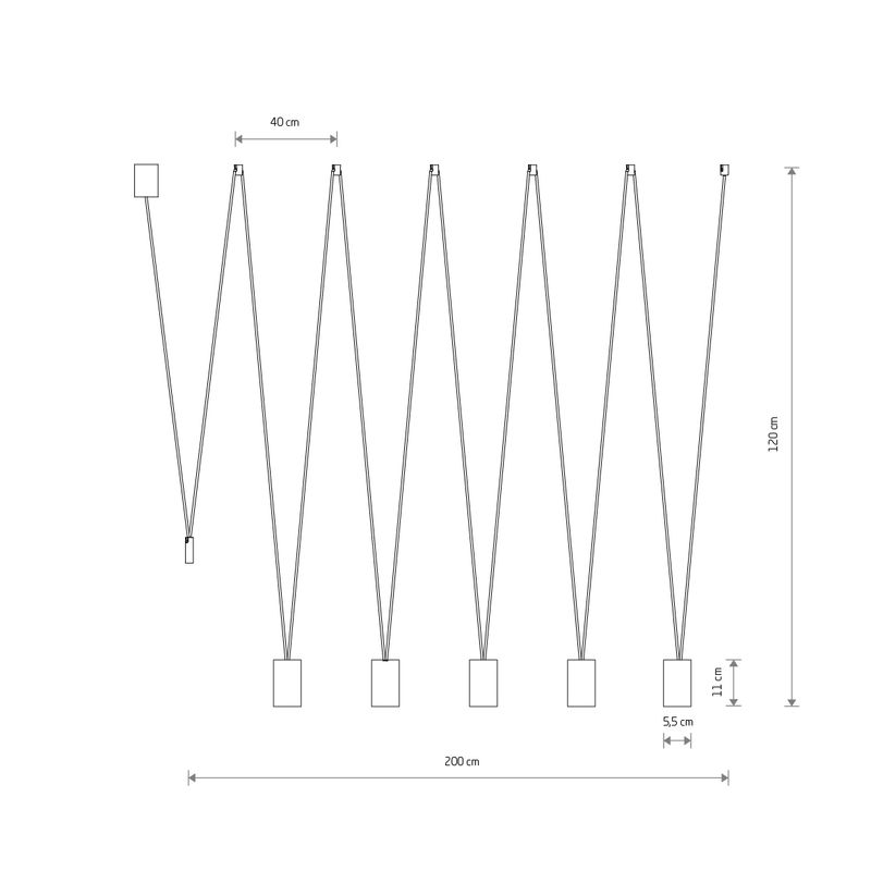 MORE EYE V BLACK 7825, h=120 cm
