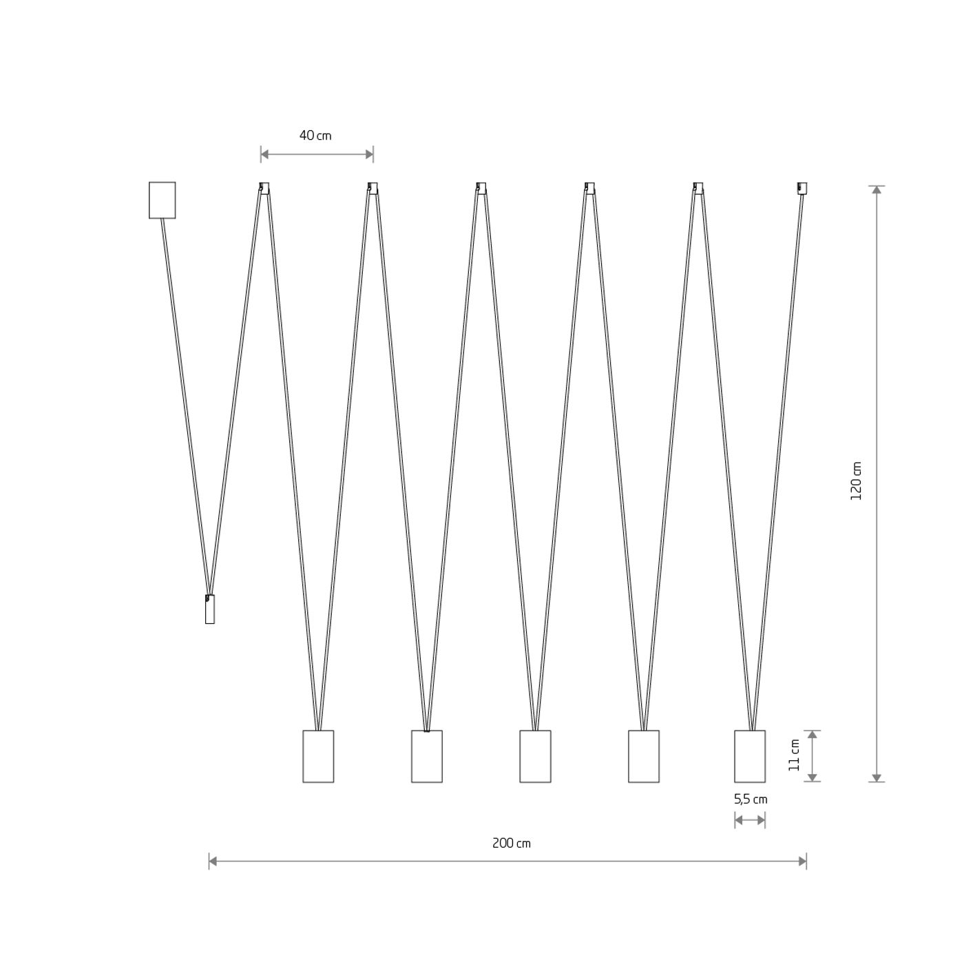MORE EYE V BLACK 7825, h=120 cm