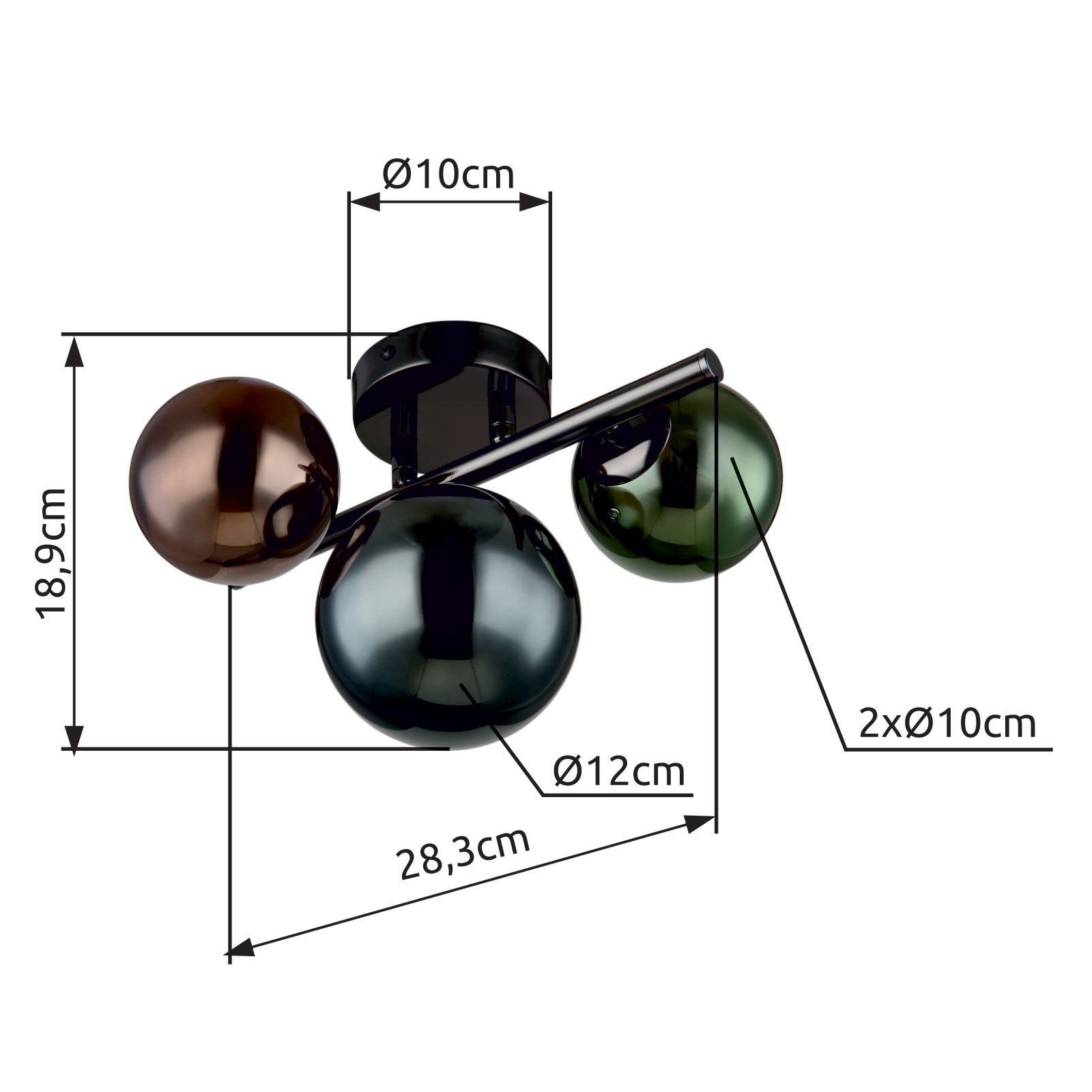 GLOBO RIHA 56142-3W stropné svietidlo