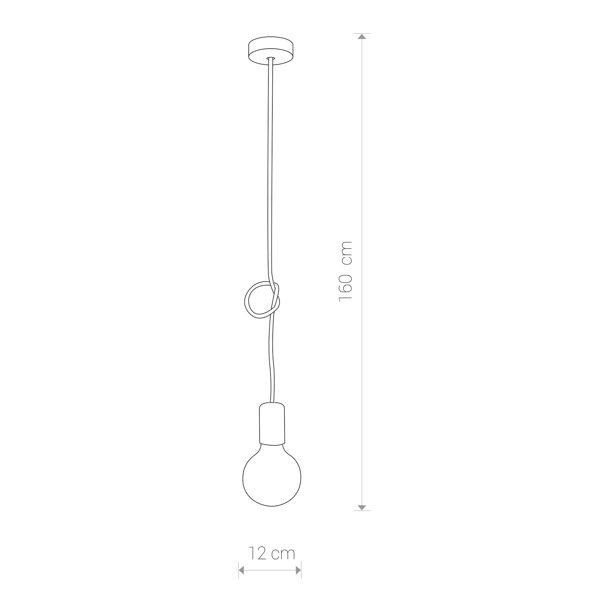 CABLE BLACK/COPPER I 9747, h=160 cm-1
