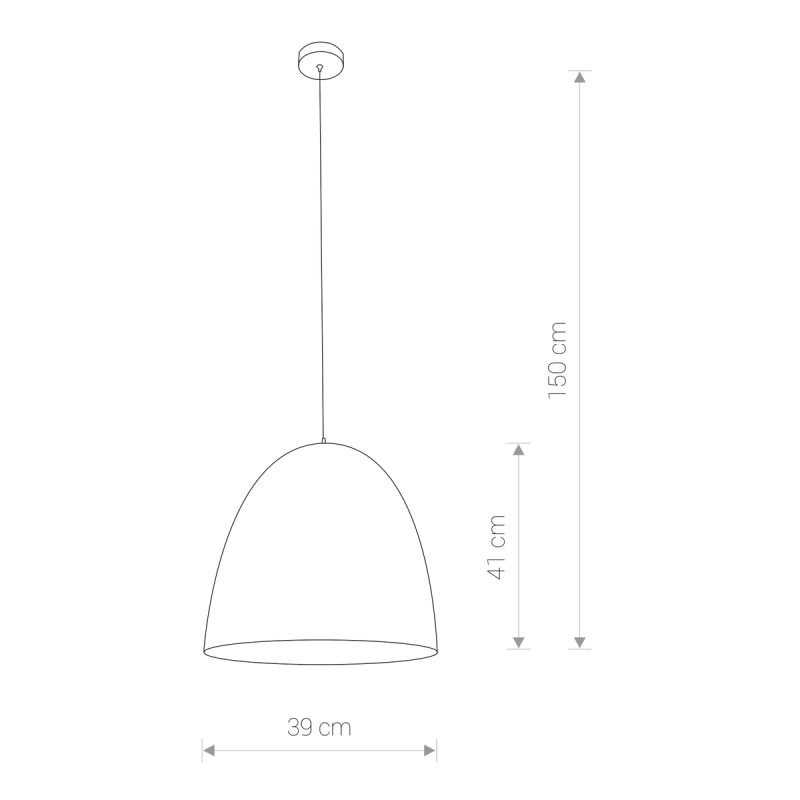 EGG BLACK 9022, h=150 cm