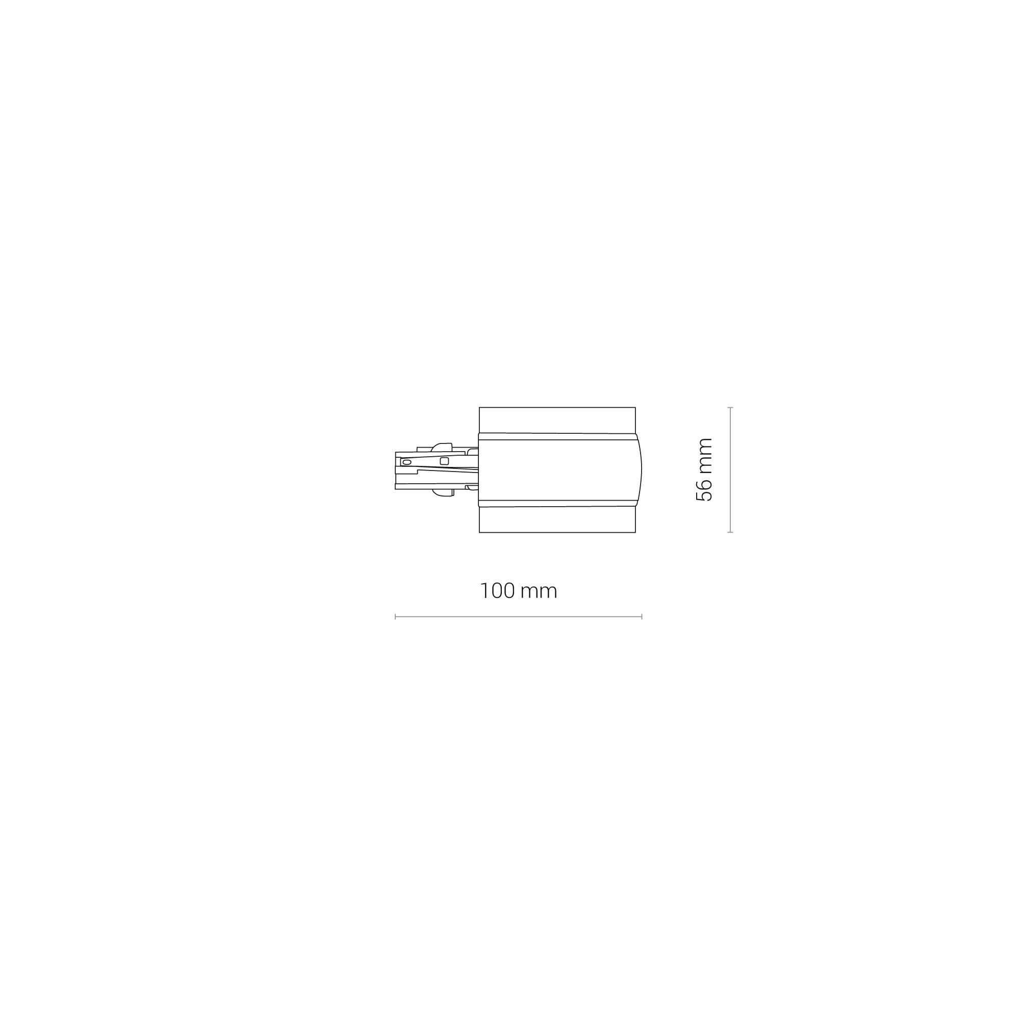 CTLS RECESSED POWER END CAP RIGHT ( PE-R ) WHITE 8691 3F-1