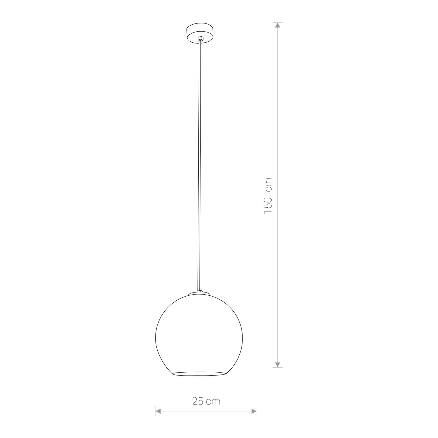POLARIS SMOKED 9060, h=150 cm