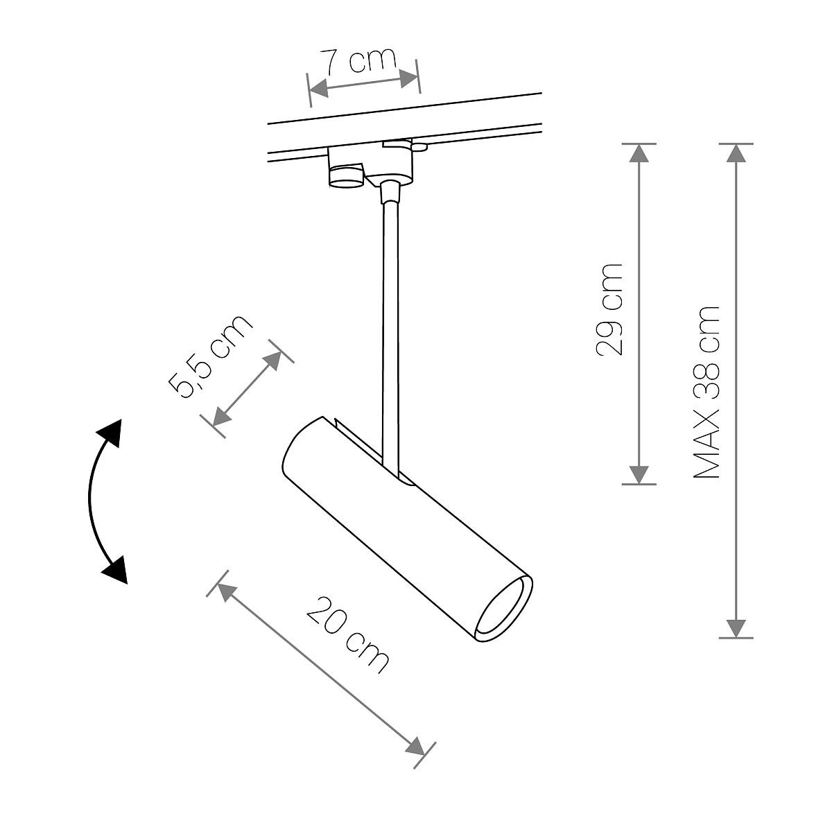 PROFILE EYE SUPER BLACK 9244, h=37 cm 1F-1