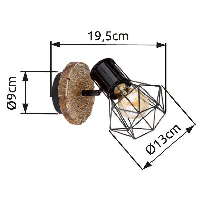 GLOBO PRISKA 54017W-1 nástenné svietidlo