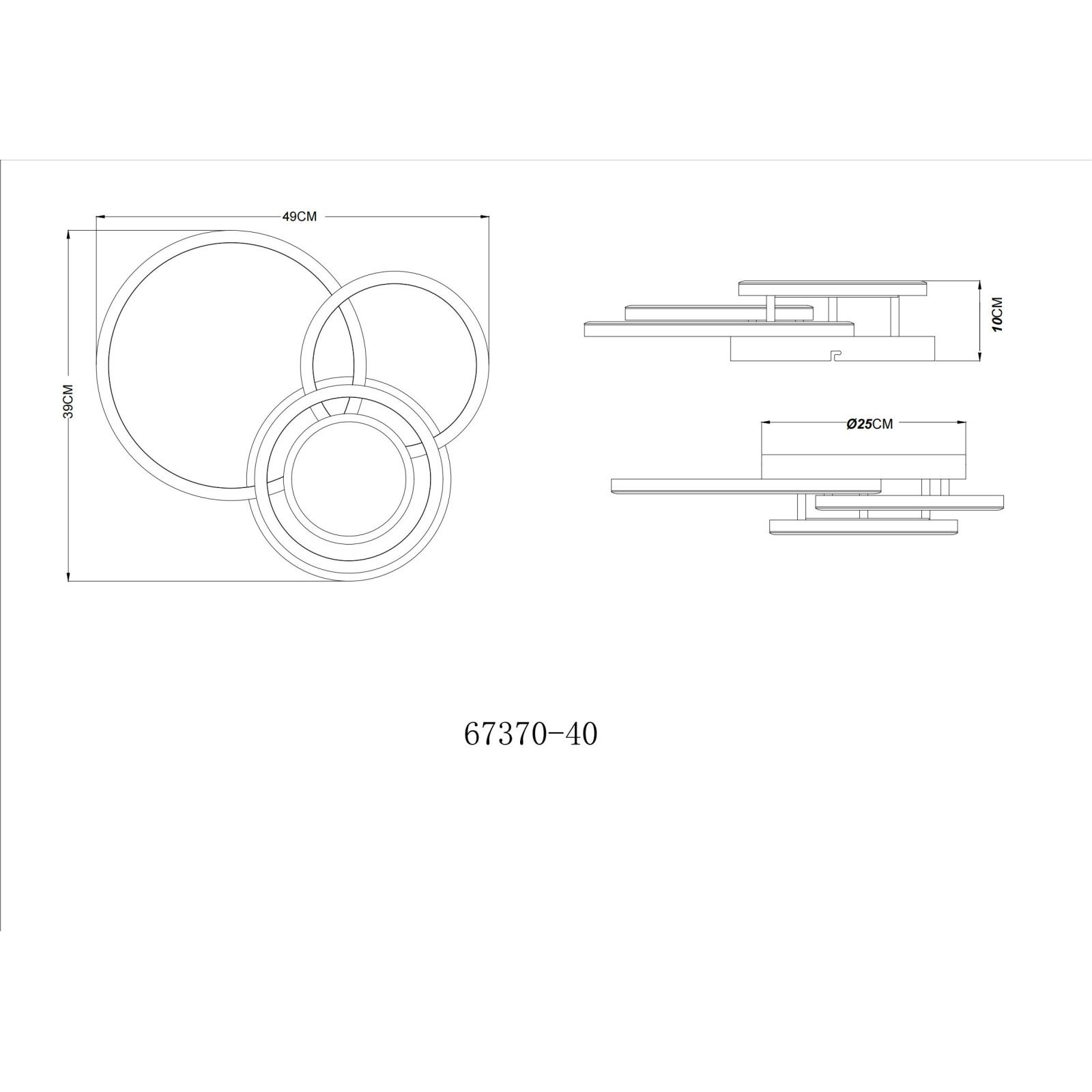 GLOBO RANDELL 67370-40 stropné svietidlo