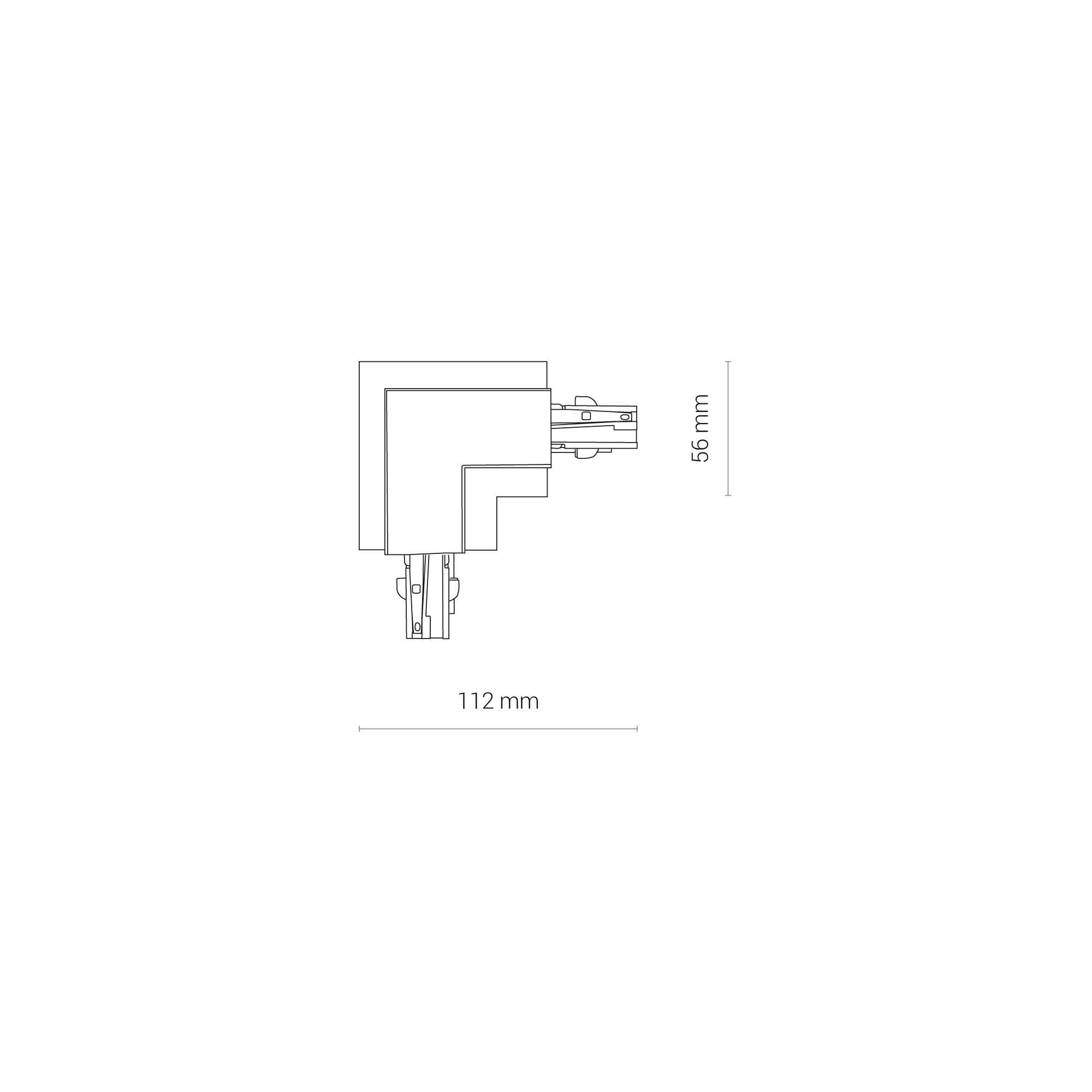CTLS RECESSED POWER L CONNECTOR , LEFT ( L-L) WHITE 8684 3F-1