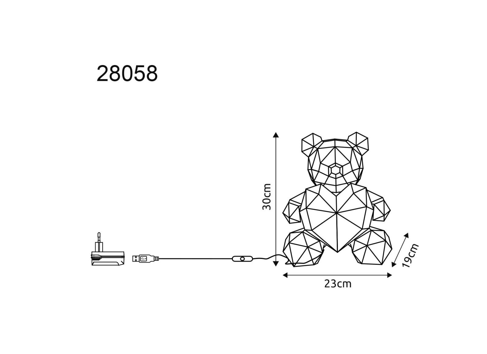 GLOBO BRONDAR 28058 stolová lampa