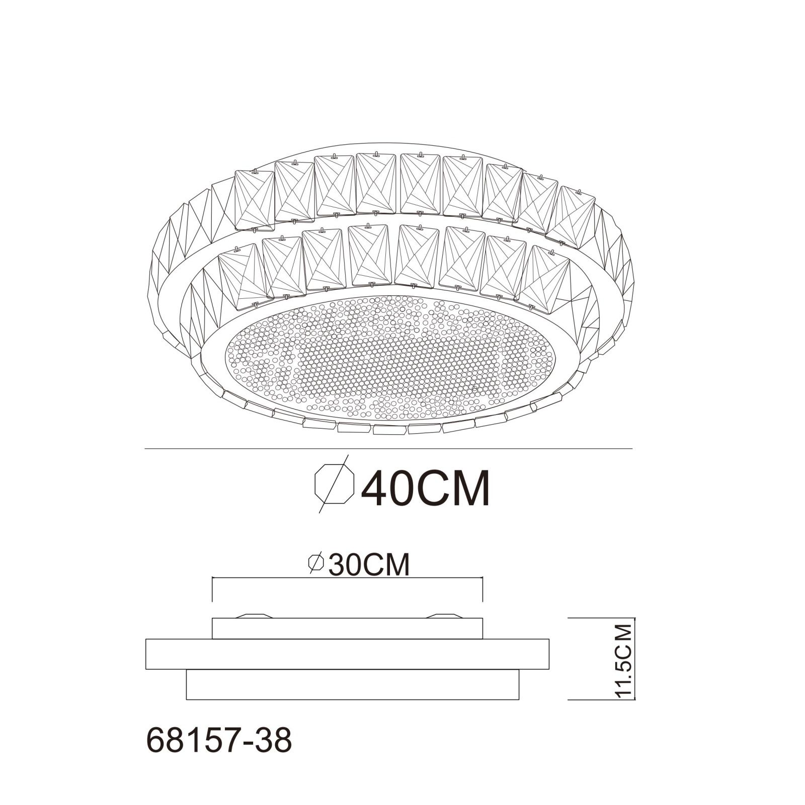 GLOBO KLARA 68157-38 stropné svietidlo