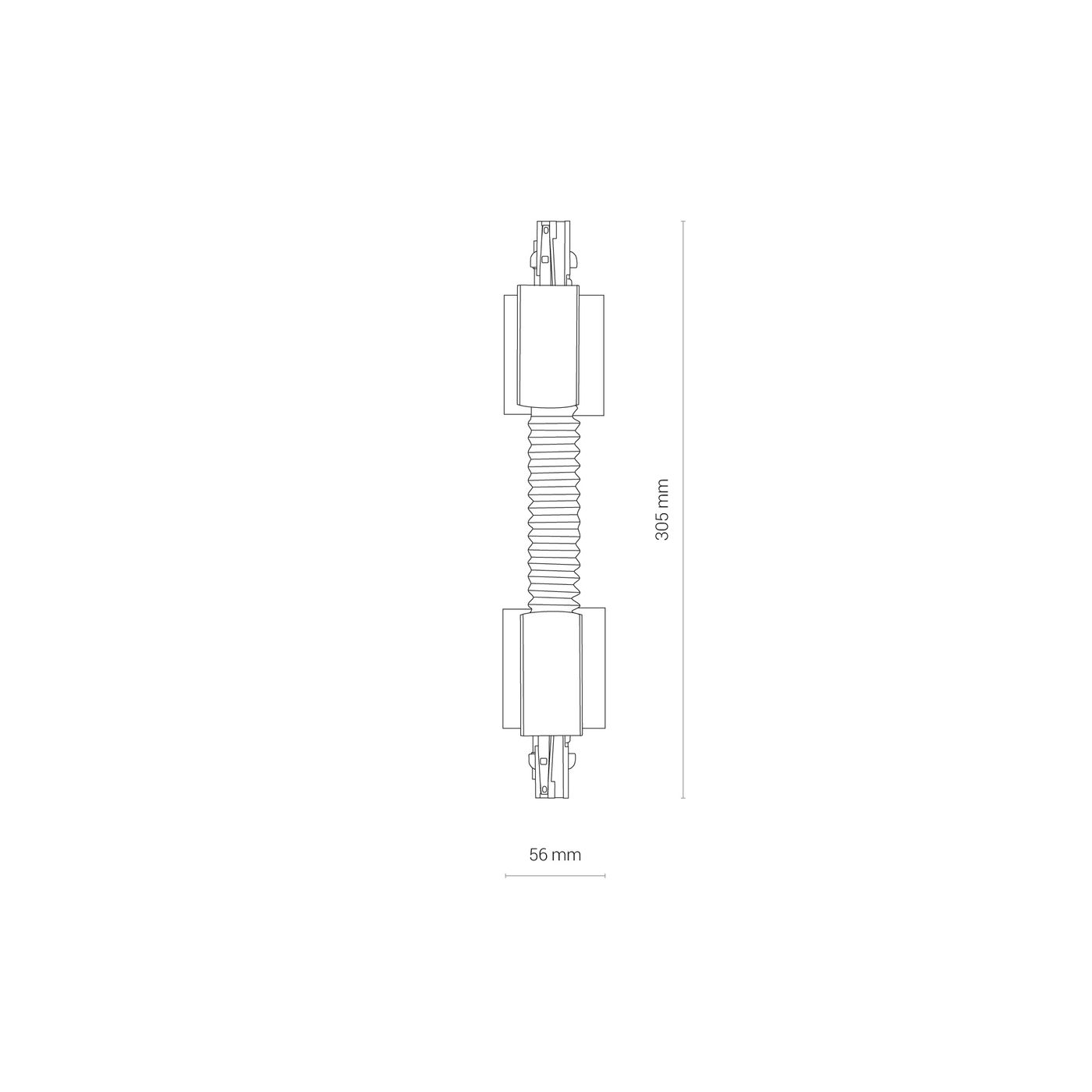 CTLS RECESSED POWER FLEX CONNECTOR WHITE 8676 3F
