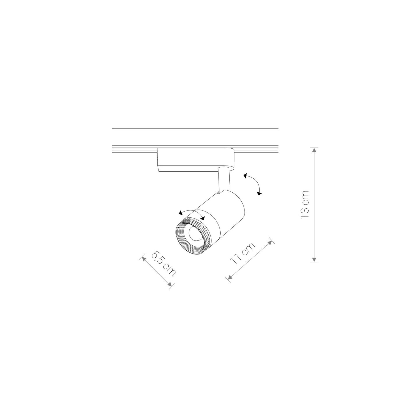PROFILE ZOOM LED BL 3000K 7625