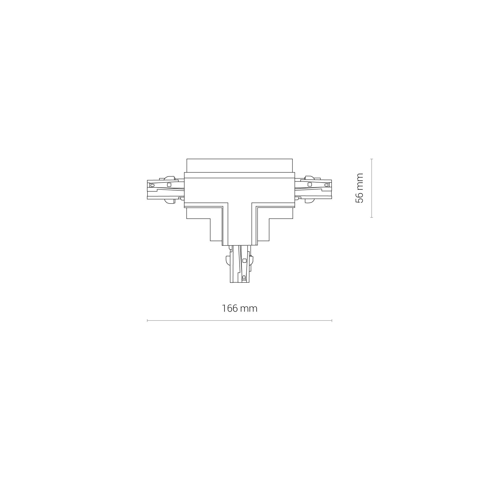 CTLS RECESSED POWER T CONNECTOR , RIGHT 2 (T-R2) BLACK 8682 3F-1