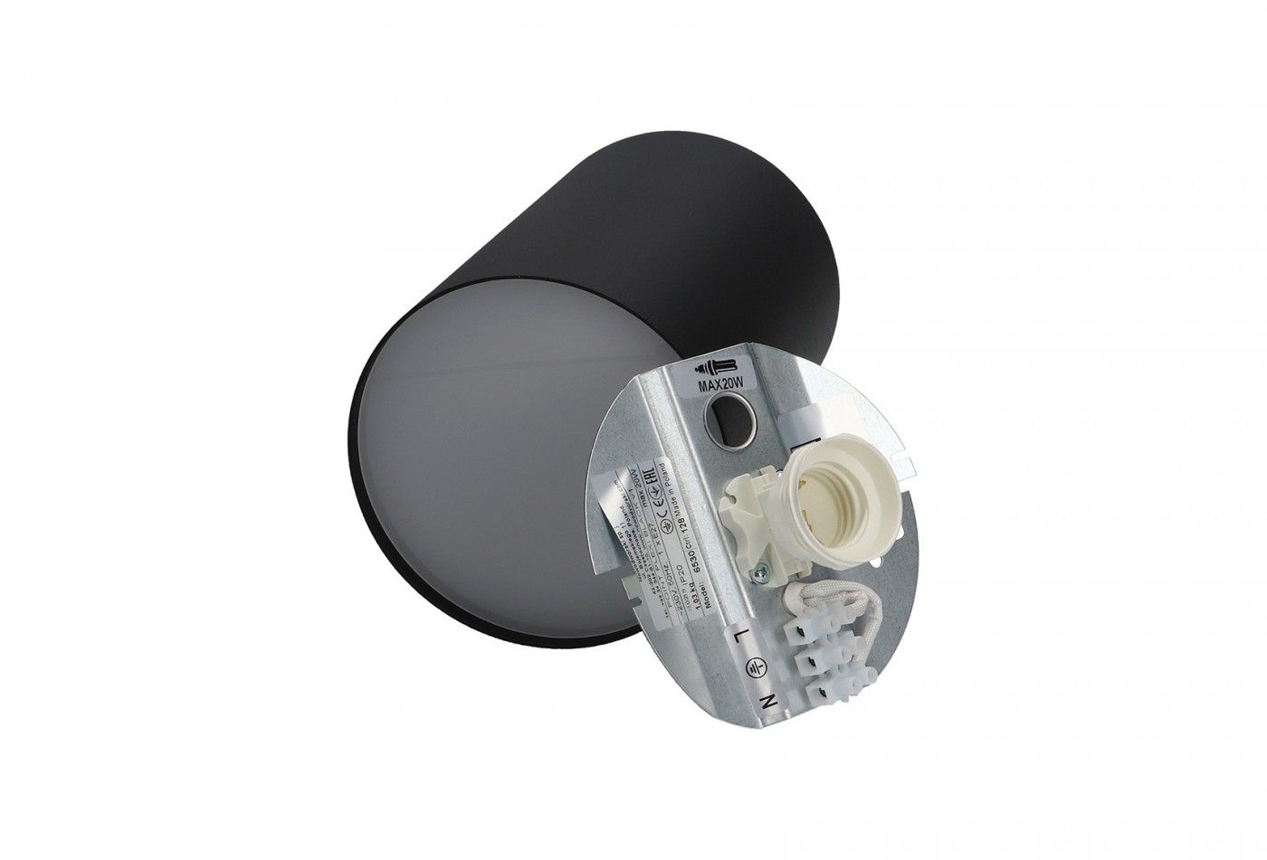 POINT PLEXI BLACK L 6530, ø=12,7 cm