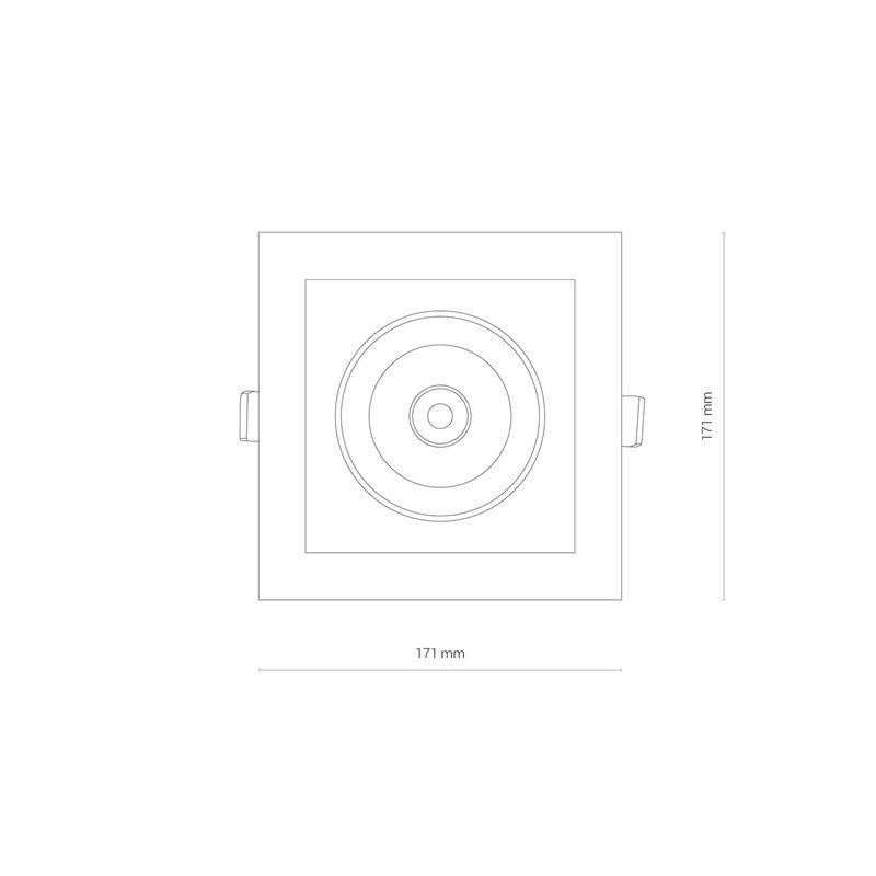 CL DIA LED 30W, 3000K WHITE/BLACK 8720