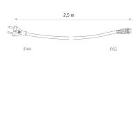 POWER CORD FOR FESTOON LIGHTS 2,5 m IP44/IP65 7871