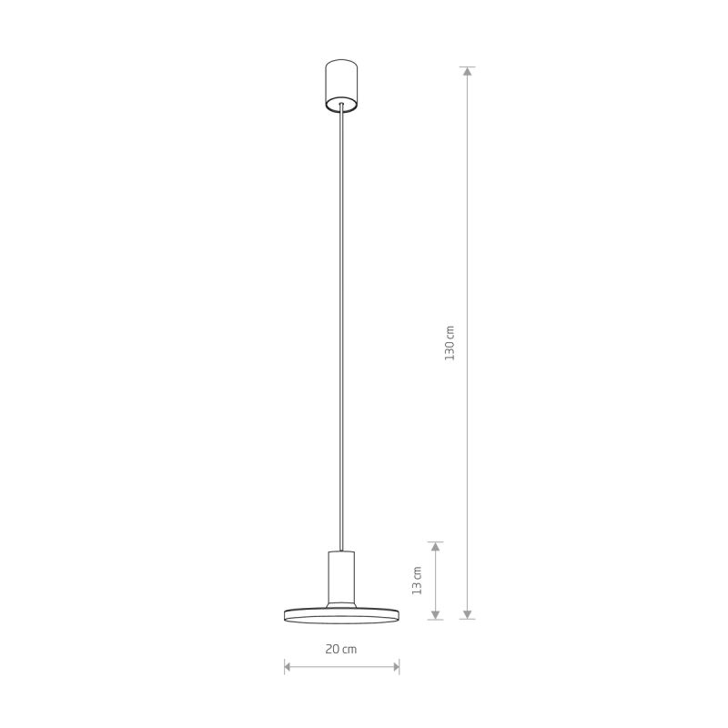 HERMANOS B BLACK/SOLID BRASS 8100, h=130 cm