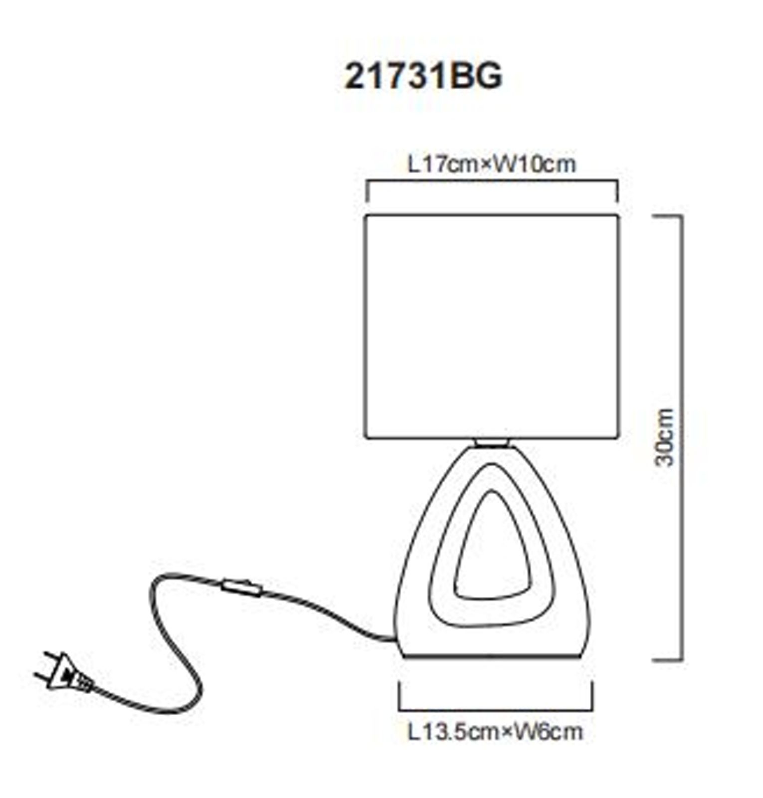 GLOBO TRIANGLE 21731BG stolová lampa