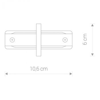 PROFILE RECESSED STRAIGHT CONNECTOR 8968 1F-1