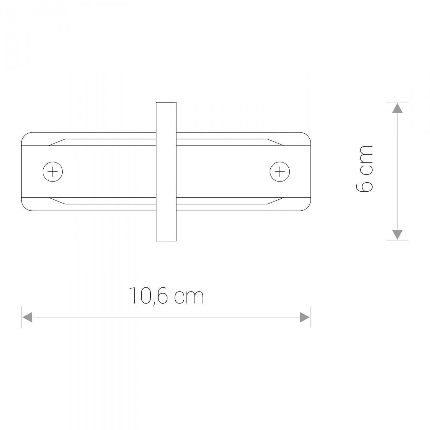 PROFILE RECESSED STRAIGHT CONNECTOR 8968 1F-1