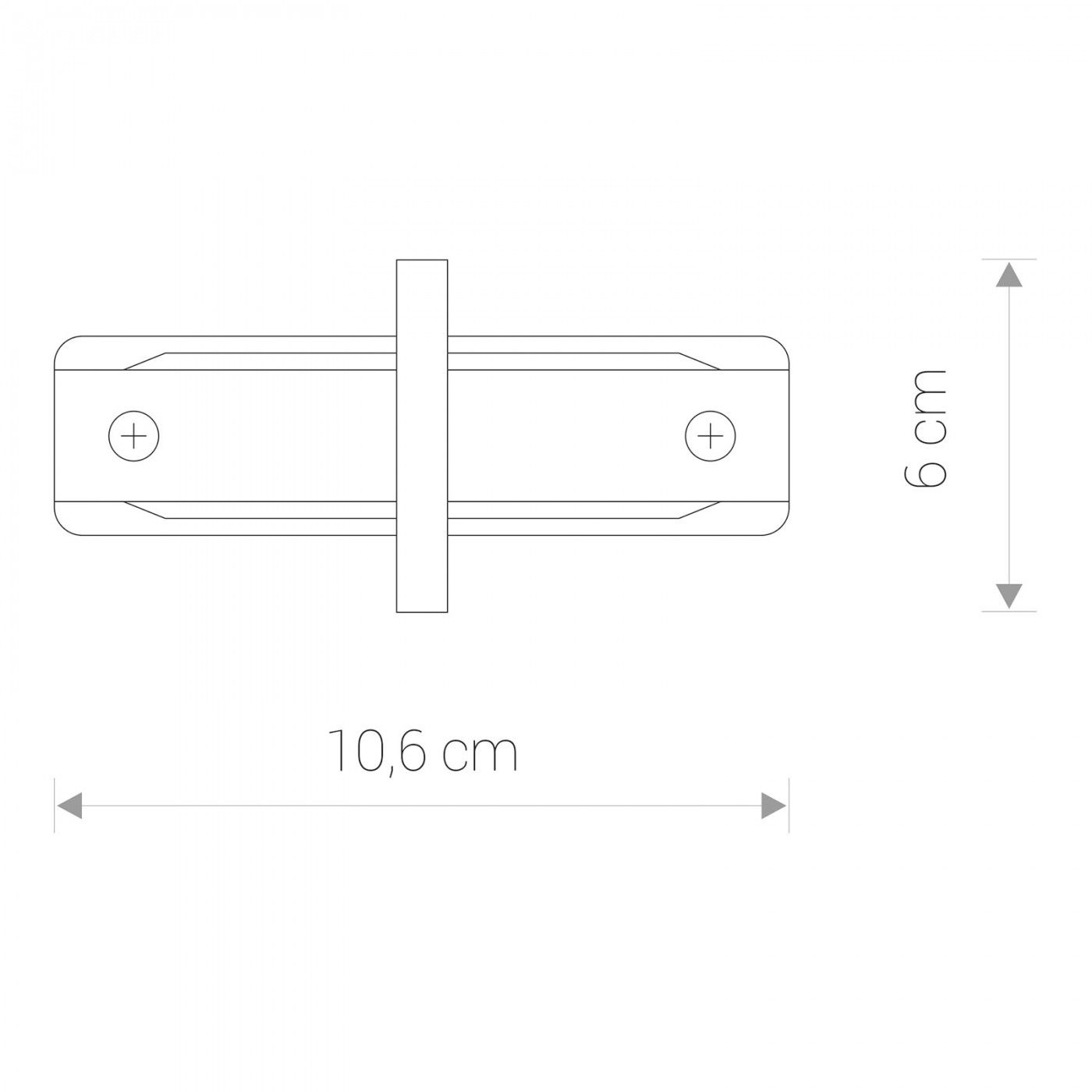 PROFILE RECESSED STRAIGHT CONNECTOR 8968 1F