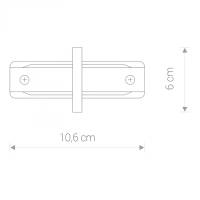 PROFILE RECESSED STRAIGHT CONNECTOR 8968 1F