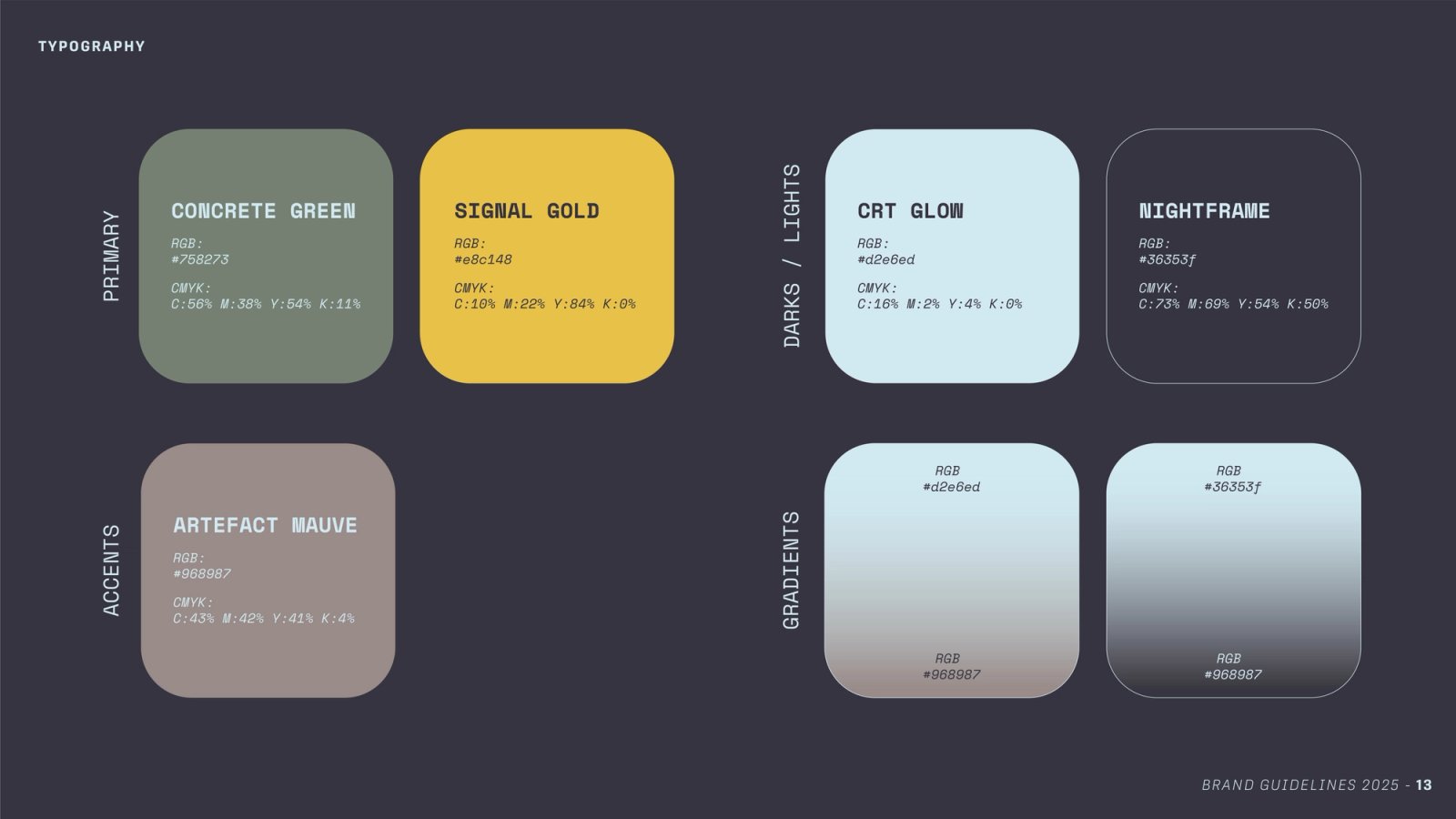 Brand Guidelines Color Palette
