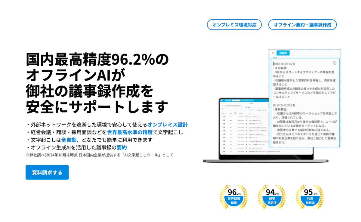 SecureMemoオンプレミス版のオフライン文字起こし・議事録作成機能の紹介
