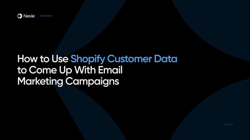 Nexie banner: Using Shopify Customer Data to Plan Email Campaigns