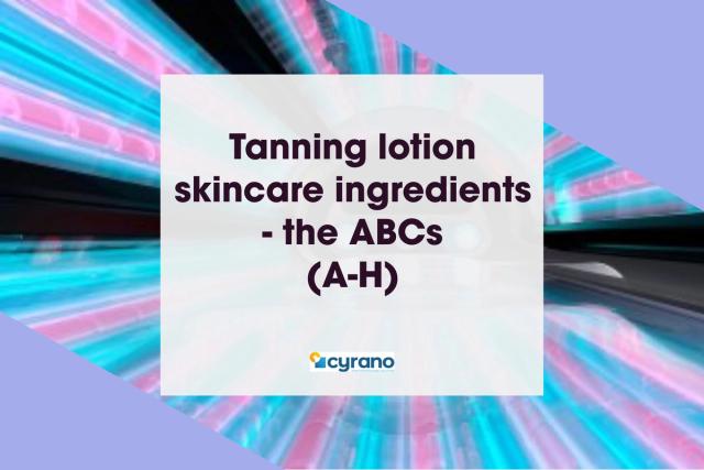tanning lotion skincare ingredients
