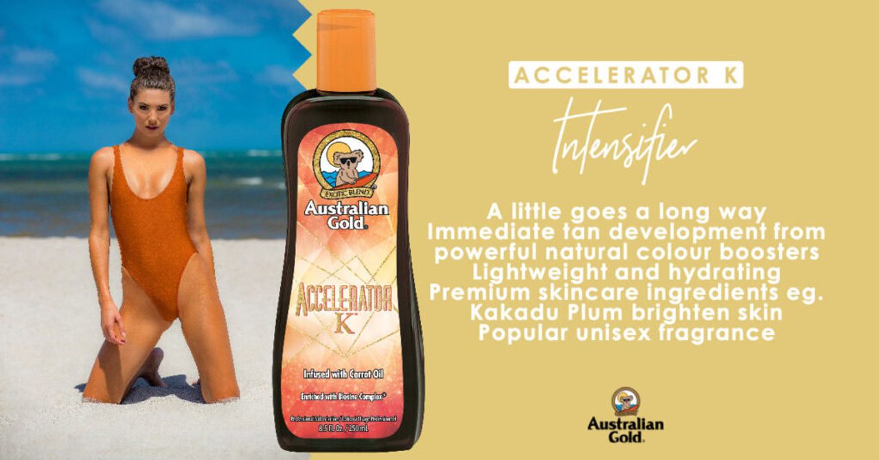 Australian gold tanning lotion Accelerator K benefits