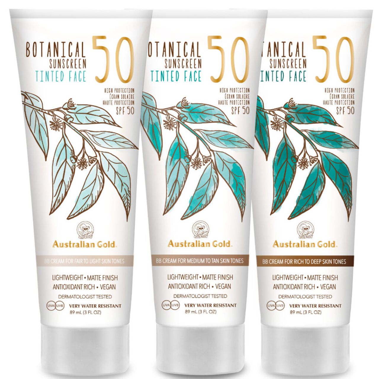 australian gold SPF 50 botanical face