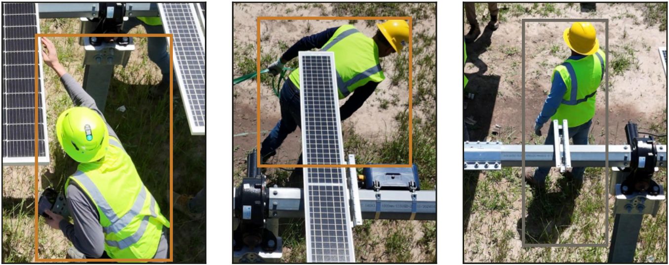 Workers in crouched or occluded positions