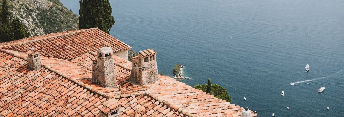 Terracotta rooftops on the French Riviera